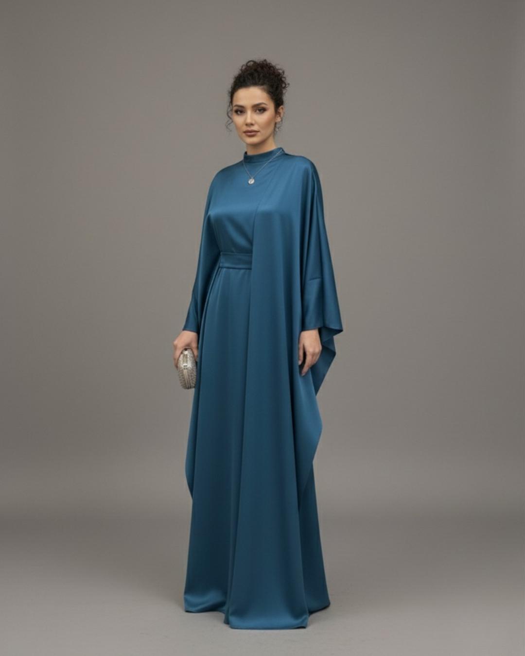 BELDEN KEMERLİ ABİYE ELBİSE 25E057 ST - HAKİ