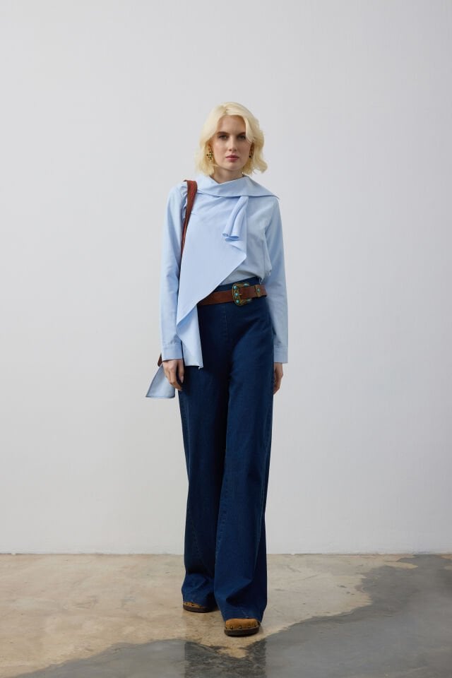 BOL KESİM KOT PANTOLON 9073A 44 - lacivert