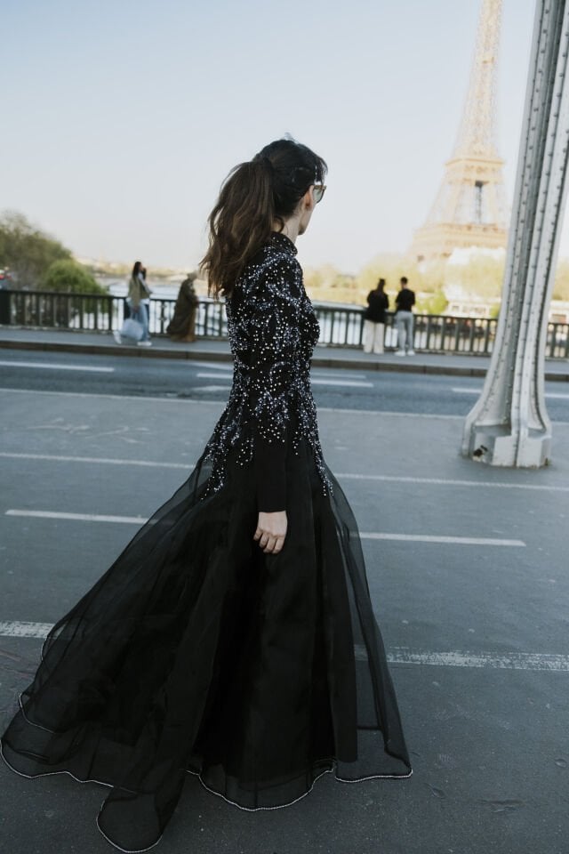 ÜST BEDEN GRİ TAŞ İŞLEMELİ ABİYE 38