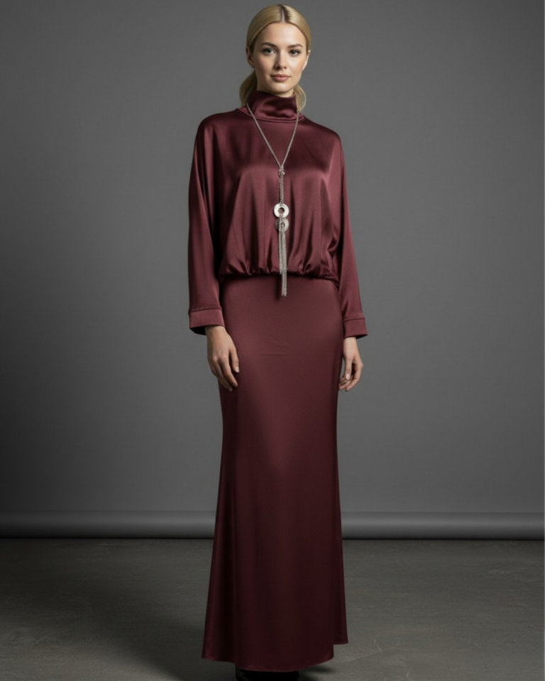 YARASAKOL BEL BÜZGÜLÜ TUNİK BALIK ETEK TAKIM 25T017 KEMİK - 46