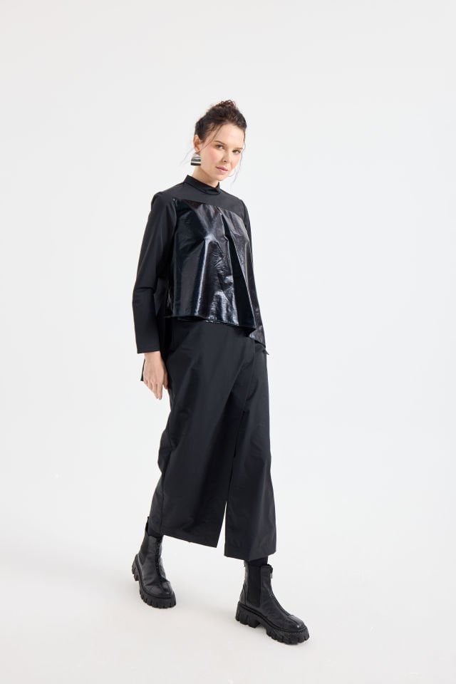 KAPAKLI PANTALON BLUZ TAKIM 40 - SİYAH