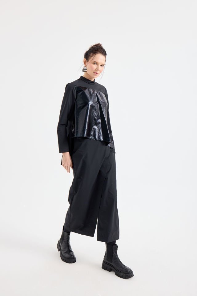 KAPAKLI PANTALON BLUZ TAKIM 9102 40 - SİYAH