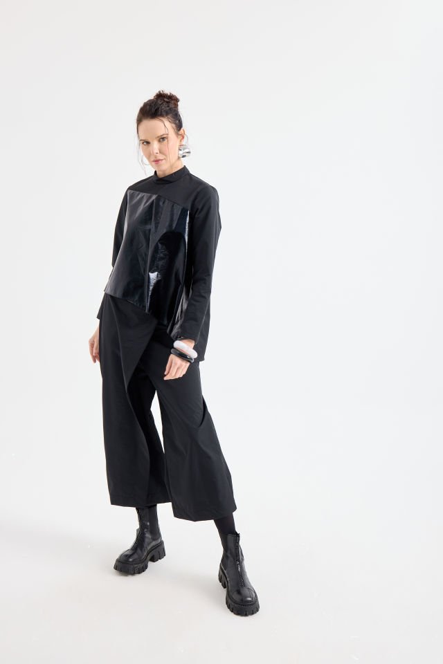 KAPAKLI PANTALON BLUZ TAKIM 9102 40 - SİYAH