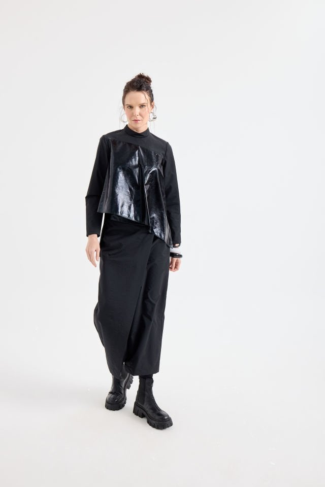 KAPAKLI PANTALON BLUZ TAKIM 40 - SİYAH