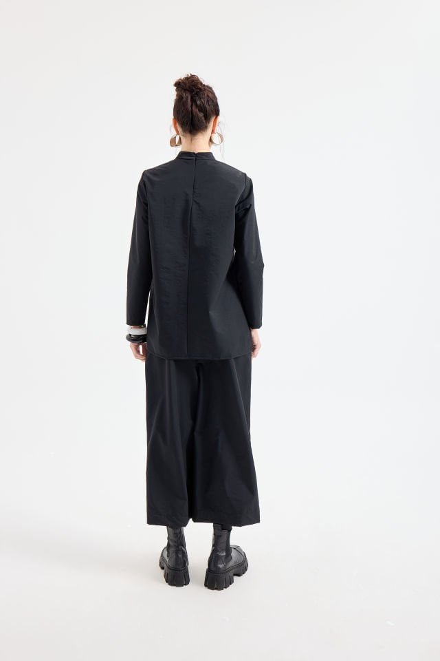 KAPAKLI PANTALON BLUZ TAKIM 40 - SİYAH