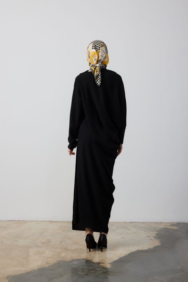 HİNT ELBİSE 6034 PETROL MAVİSİ - 44