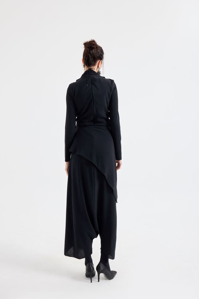 DEGAJE YAKA ŞALVAR TULUM 44 - VİZON