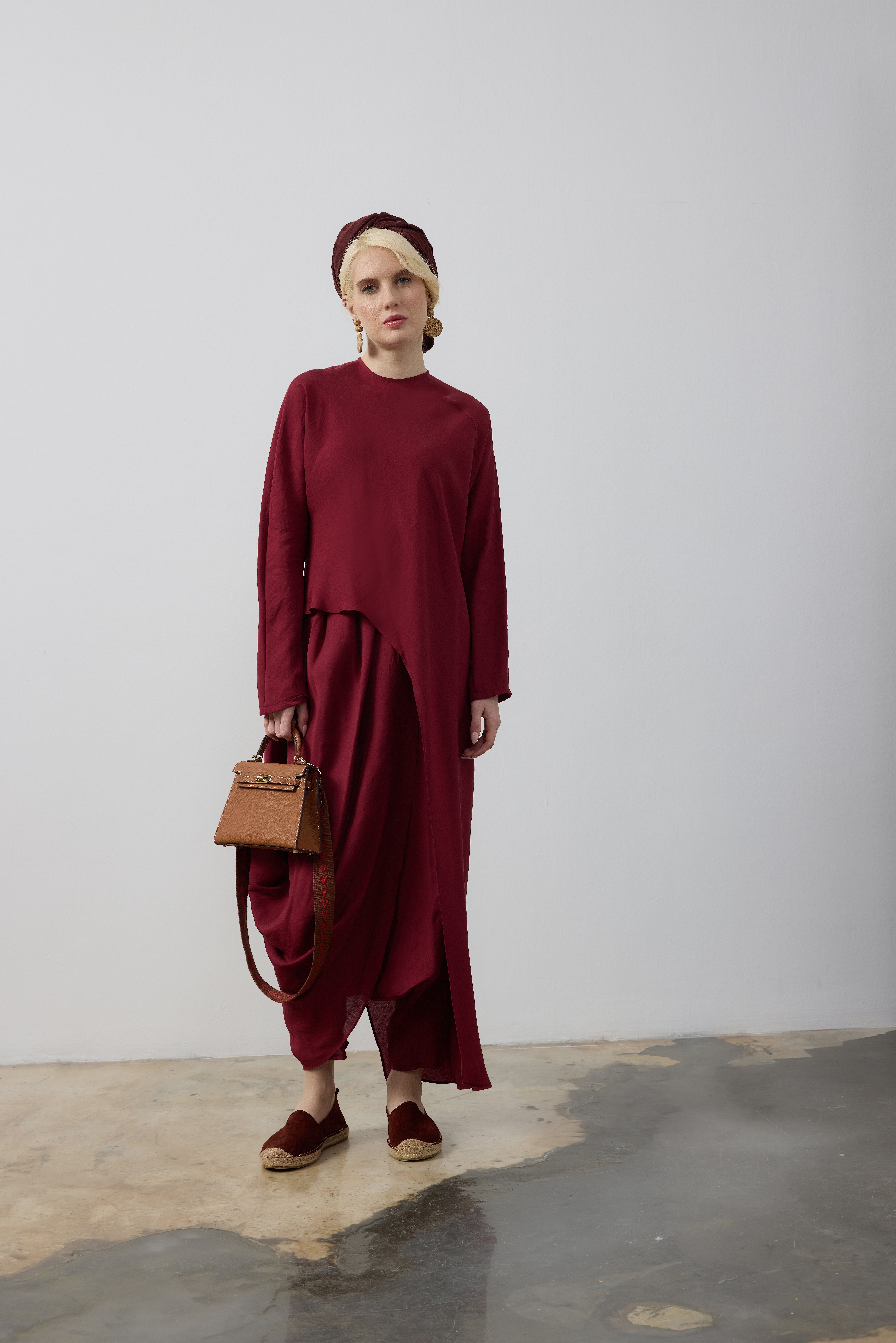 TEK YANI UZUN TUNİK ŞALVAR TAKIM 44