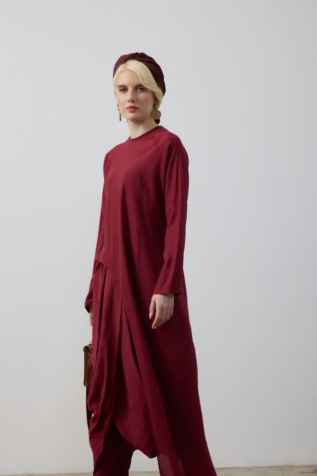 TEK YANI UZUN TUNİK ŞALVAR TAKIM 44