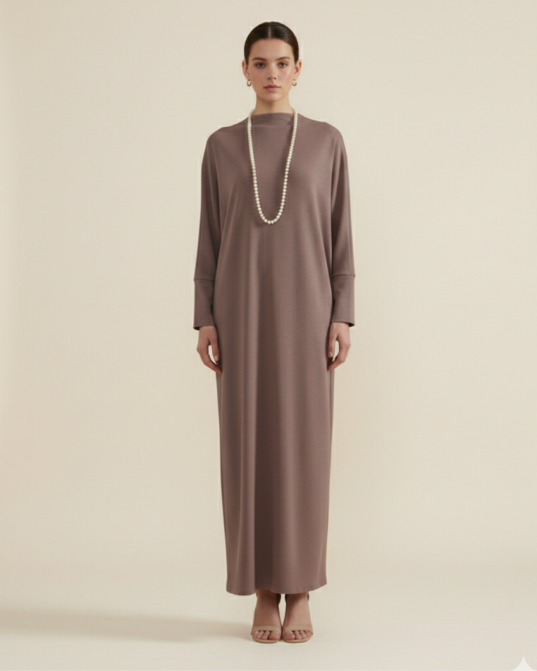 Tek Kolu Yarasa Elbise 46 - SİYAH