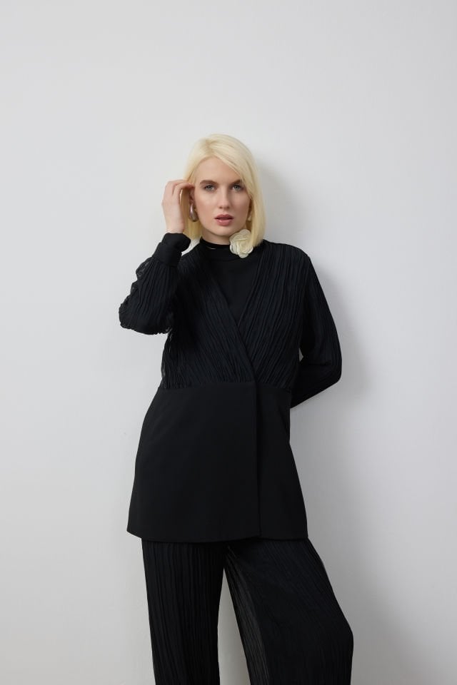 PİLİSE GARNİLİ CEKET TULUM TAKIM 44