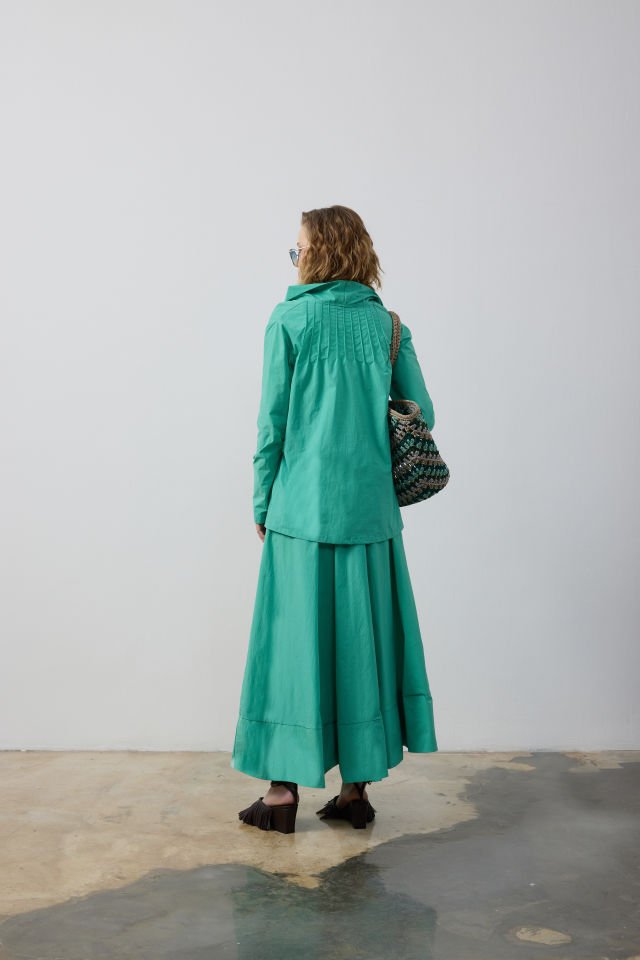 NERVÜR DETAYLI GÖMLEK ETEK TAKIM