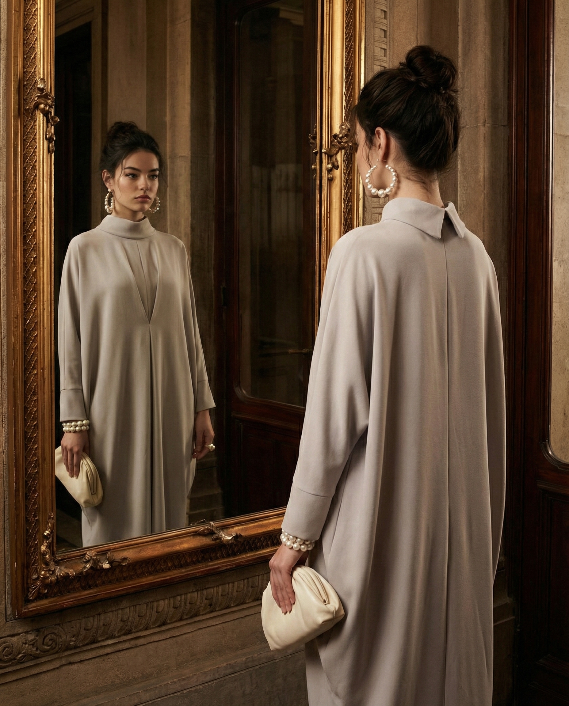 ÖNÜ TUTTURMALI YARASA KOL ABAYE ELBİSE 25AB074 SİYAH - ST