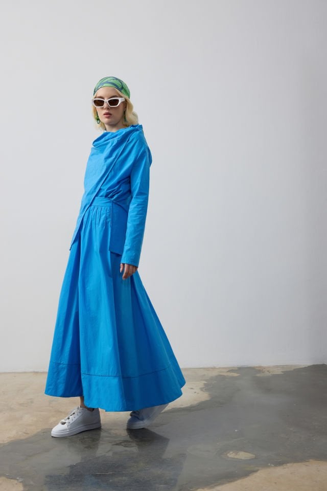 NERVÜR DETAYLI GÖMLEK ETEK TAKIM