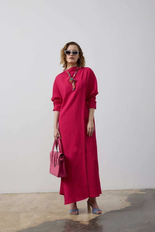 PARÇALI UZUN TUNİK SALAŞ PANTOLON TAKIM