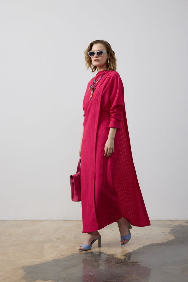 PARÇALI UZUN TUNİK SALAŞ PANTOLON TAKIM 44