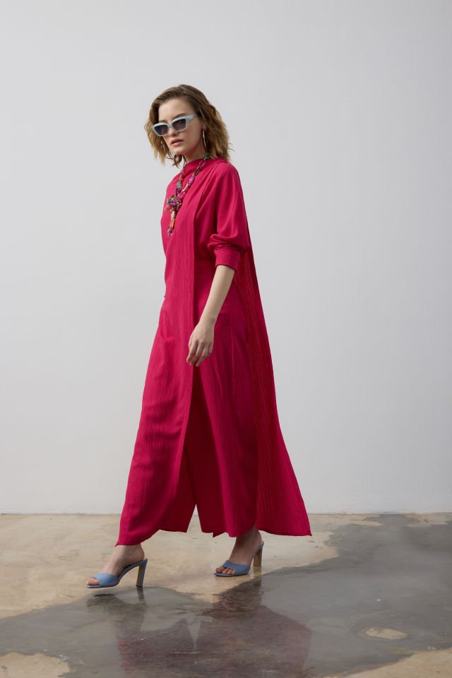 PARÇALI UZUN TUNİK SALAŞ PANTOLON TAKIM