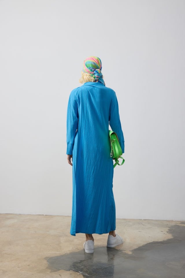 PARÇALI UZUN TUNİK SALAŞ PANTOLON TAKIM 44