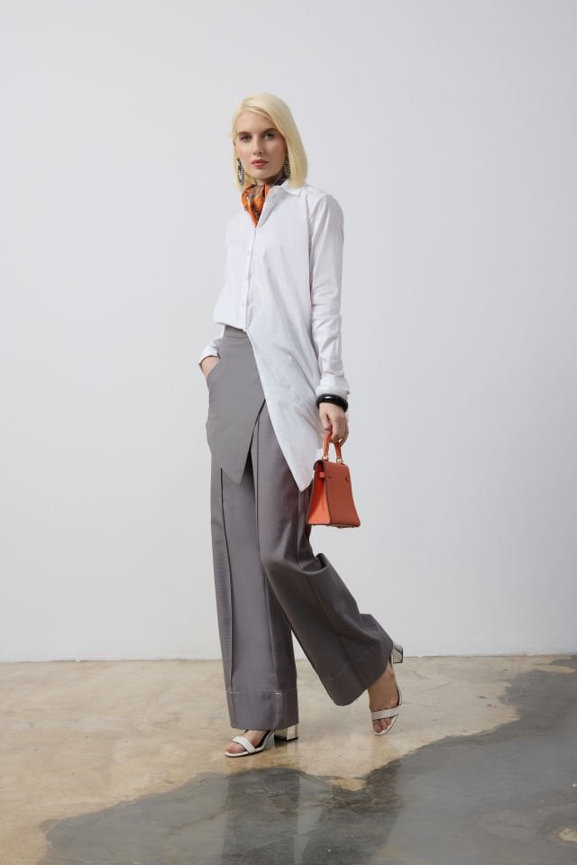 TEK YANI UZUN GÖMLEK PANTOLON TAKIM 44