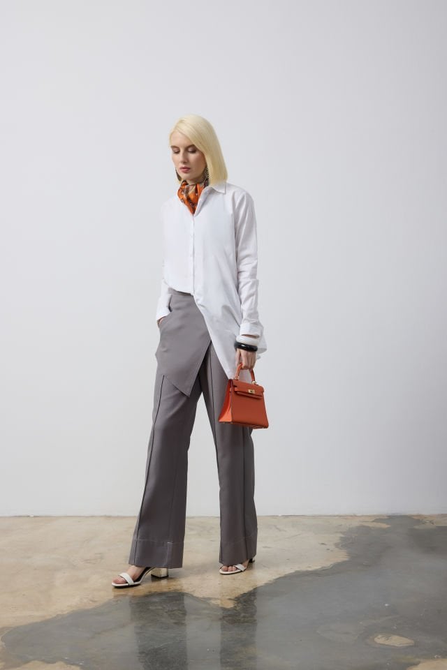 TEK YANI UZUN GÖMLEK PANTOLON TAKIM 44