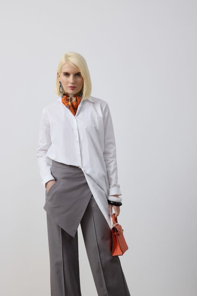 TEK YANI UZUN GÖMLEK PANTOLON TAKIM 44