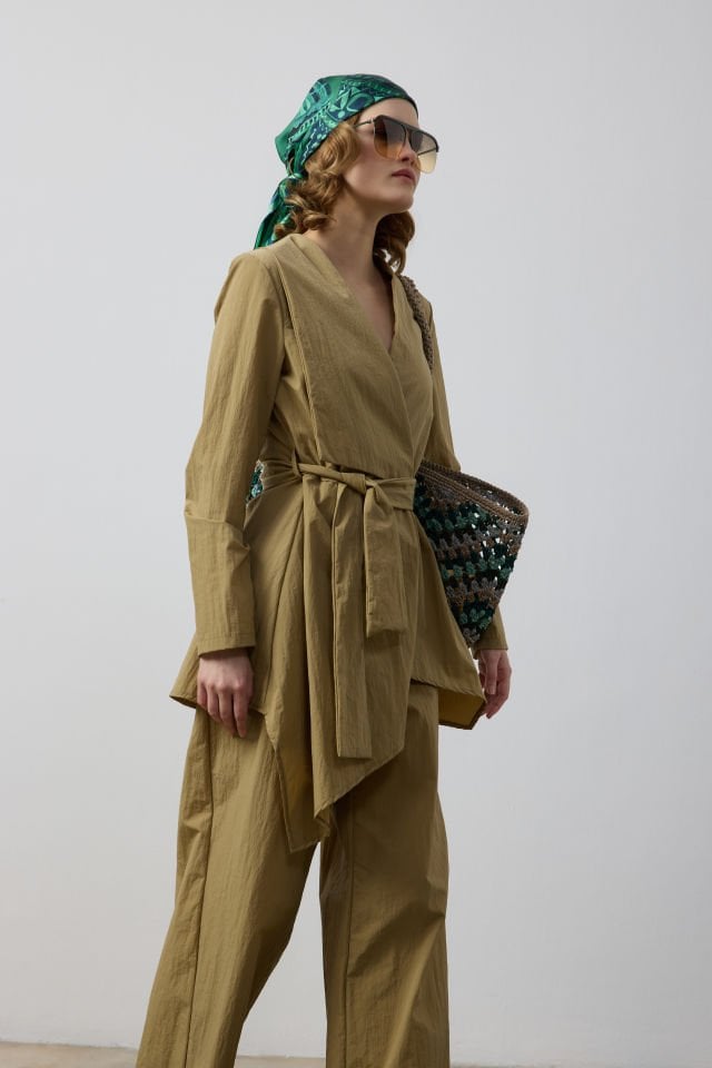 ANVELOP KEMERLİ CEKET PANTOLON TAKIM 44