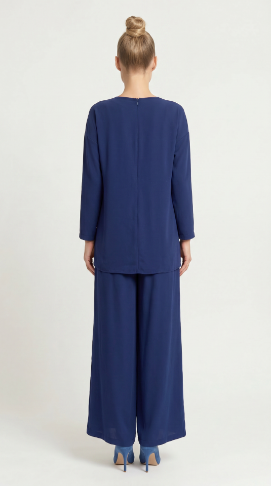 DEGAJE YAKA BLUZ PANTOLON TAKIM 26TK82 HAKİ - S