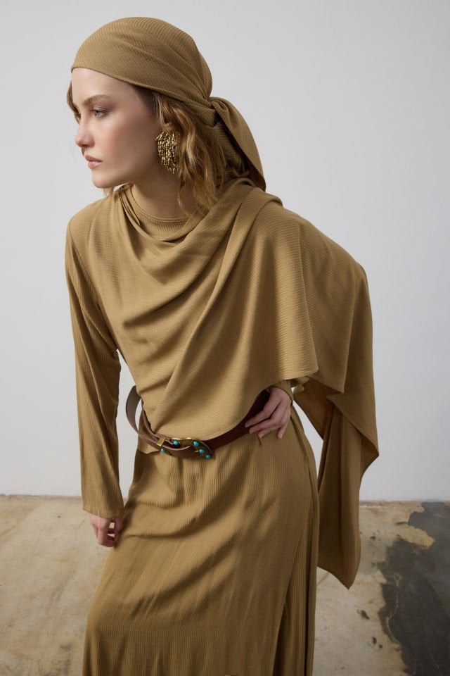 KENDİNDEN ŞALLI BLUZ PANTOLON TAKIM 44