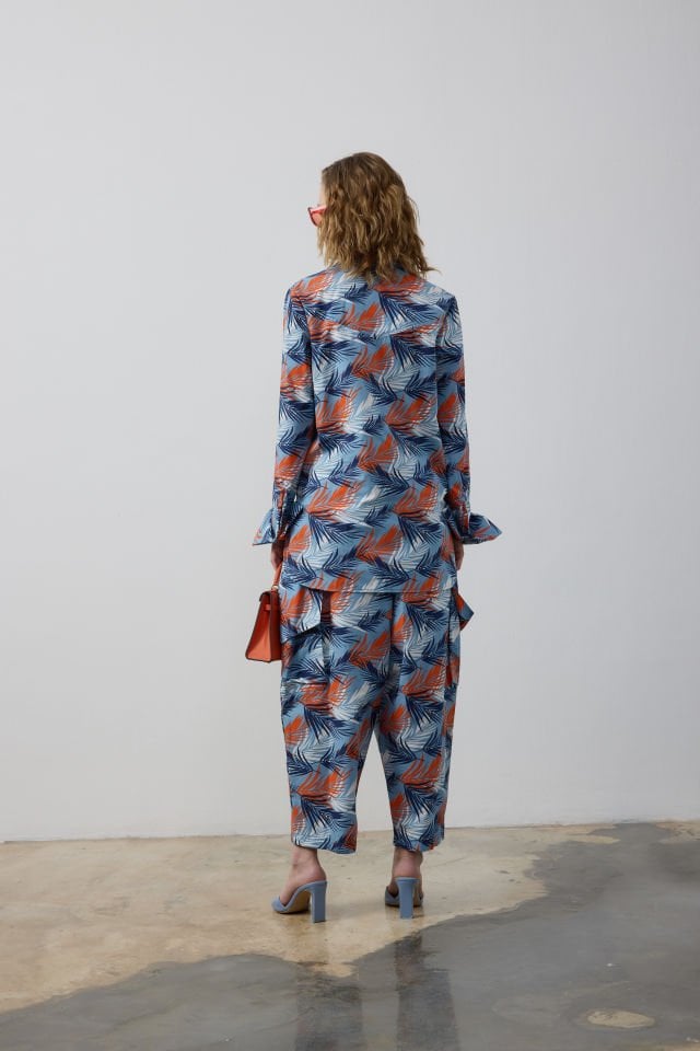 KARGO CEPLİ BOL PANTOLON ROBALI GÖMLEK TAKIM