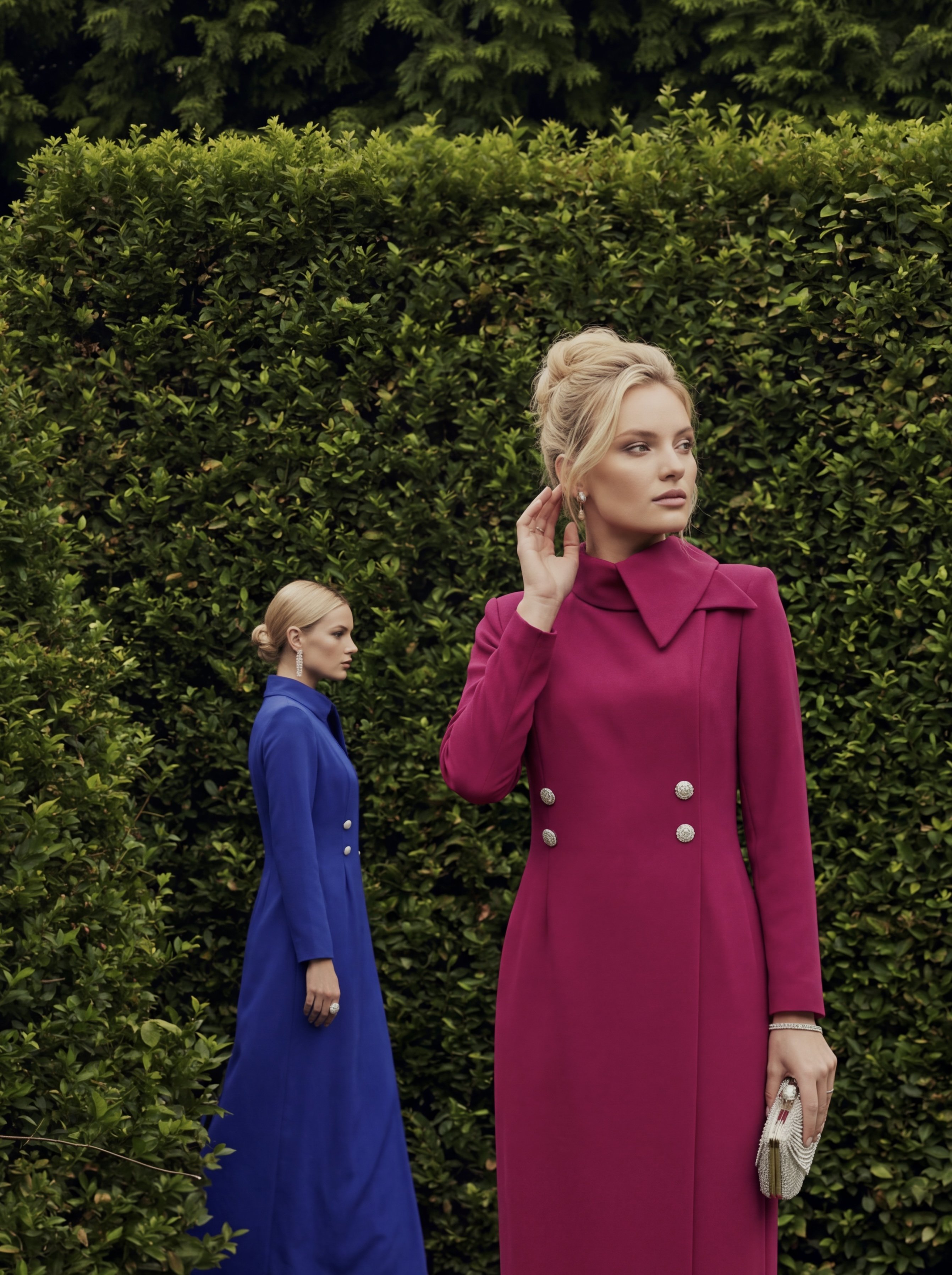 KRUVAZE DÜĞME DETAYLI ELBİSE 25E004 44 - BORDO