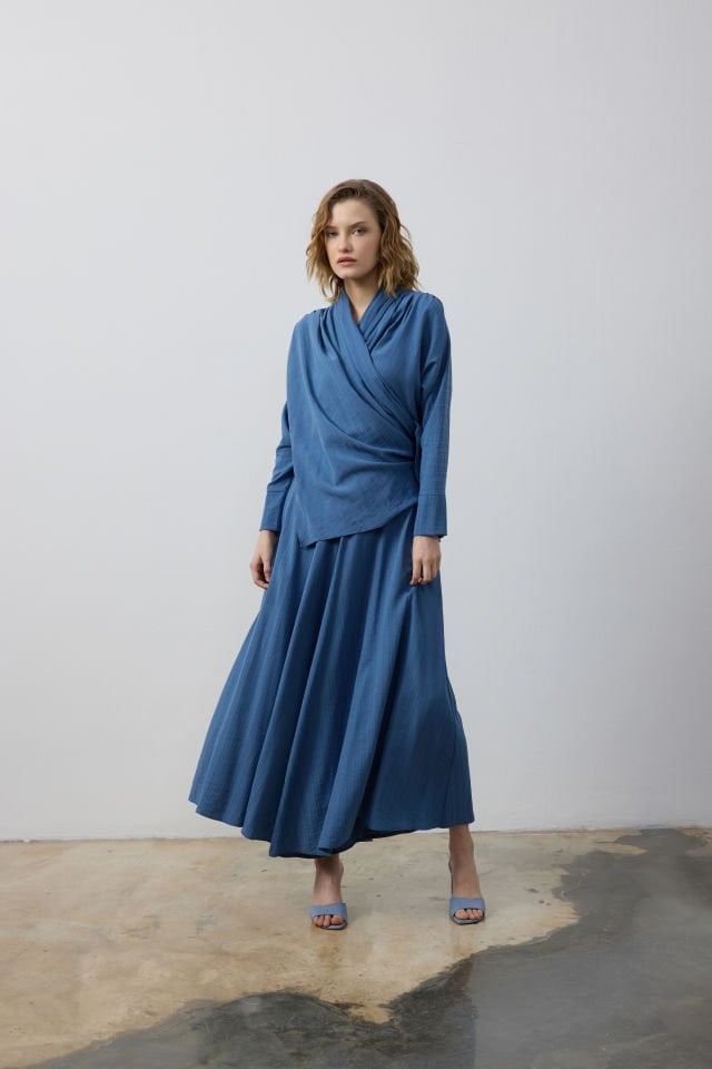 ANVELOP BLUZ GENİŞ KESİM PANTALON TAKIM M