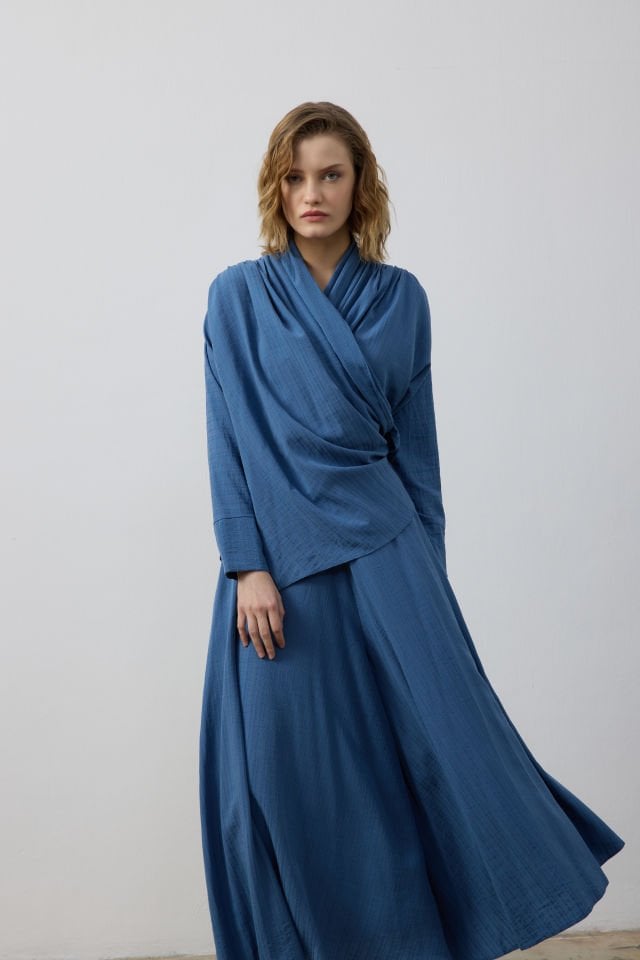 ANVELOP BLUZ GENİŞ KESİM PANTALON TAKIM M