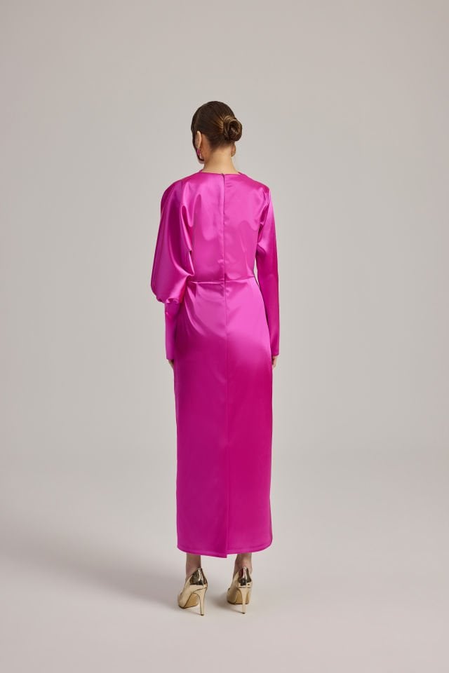 REGLAN KOL MANŞET DETAYLI ELBİSE 44