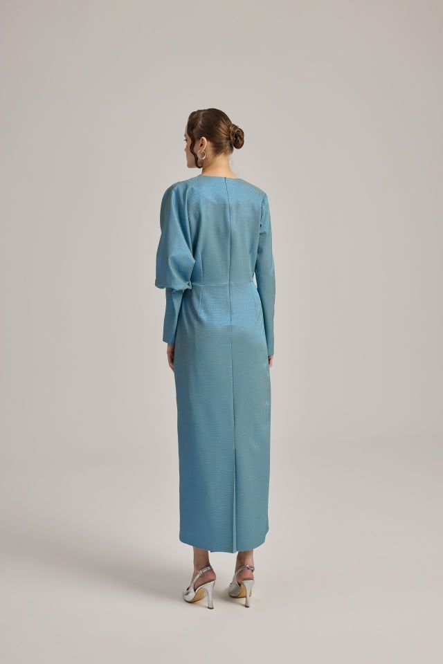 REGLAN KOL MANŞET DETAYLI ELBİSE 9138