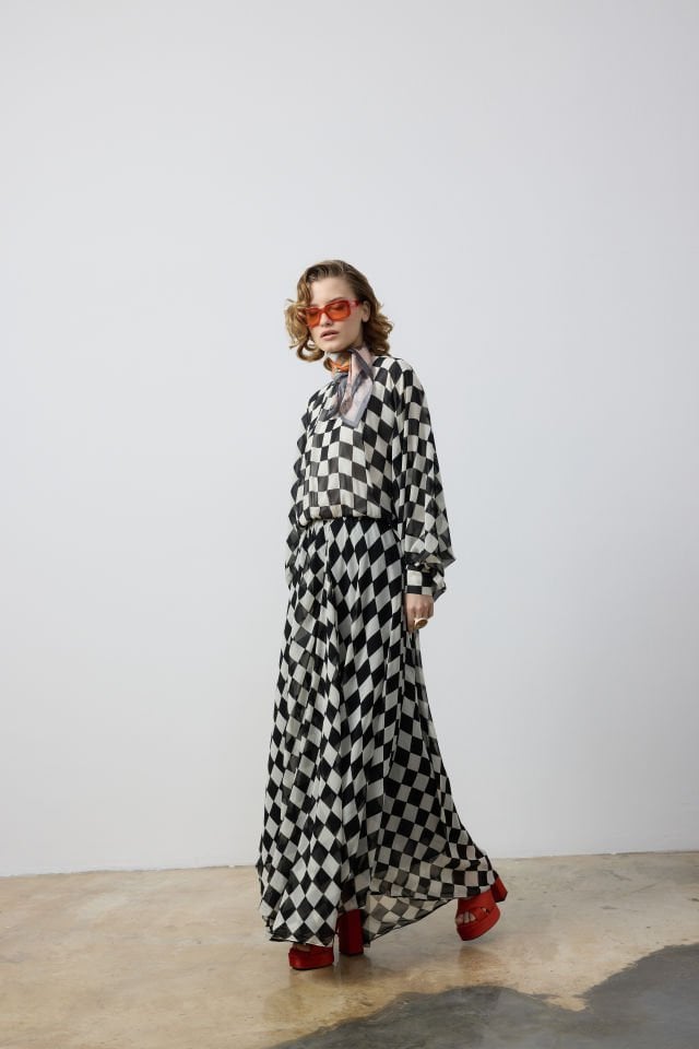 REGLAN KOL BEL LASTİKLİ KLOŞ ELBİSE