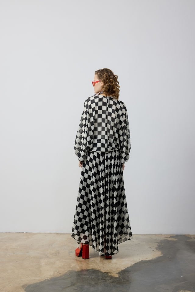 REGLAN KOL BEL LASTİKLİ KLOŞ ELBİSE