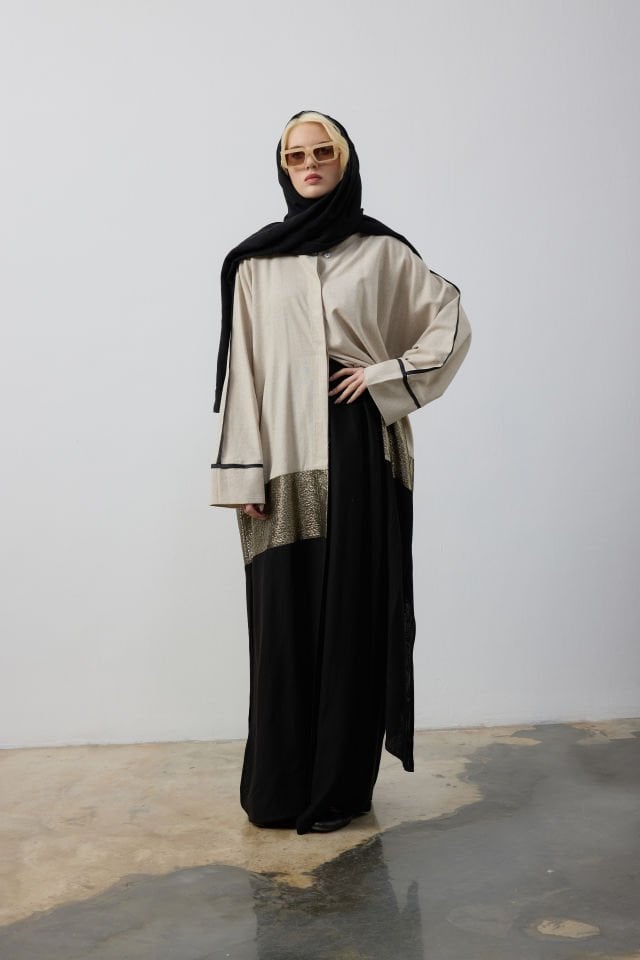 RİBANA DETAYLI UZUN KAP PANTALON TAKIM SİYAH - 44