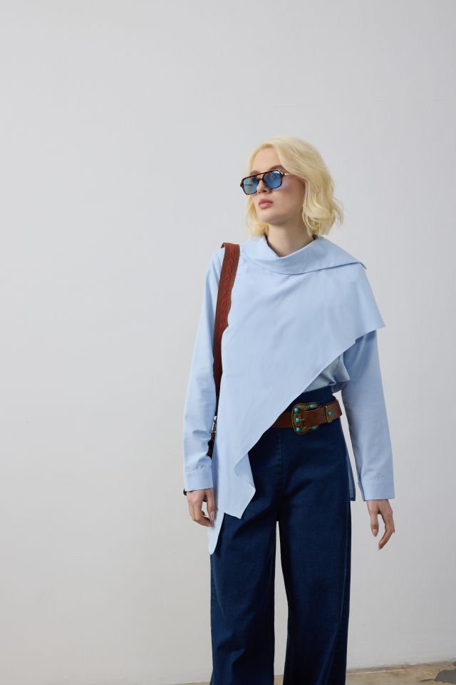 YAKADAN ANVELOP GÖMLEK 9108 44 - Beyaz