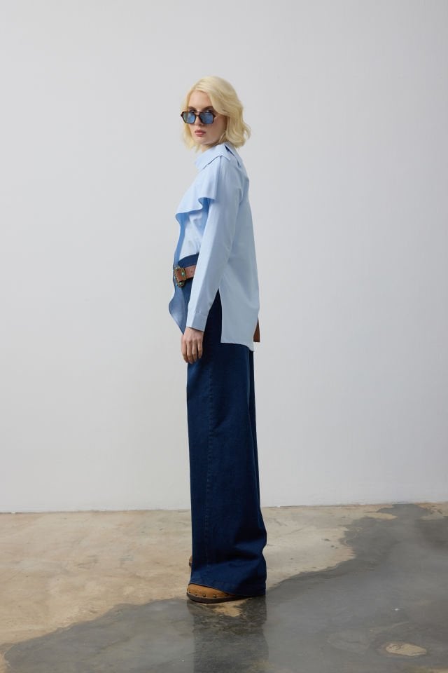 YAKADAN ANVELOP GÖMLEK 9108 44 - Beyaz