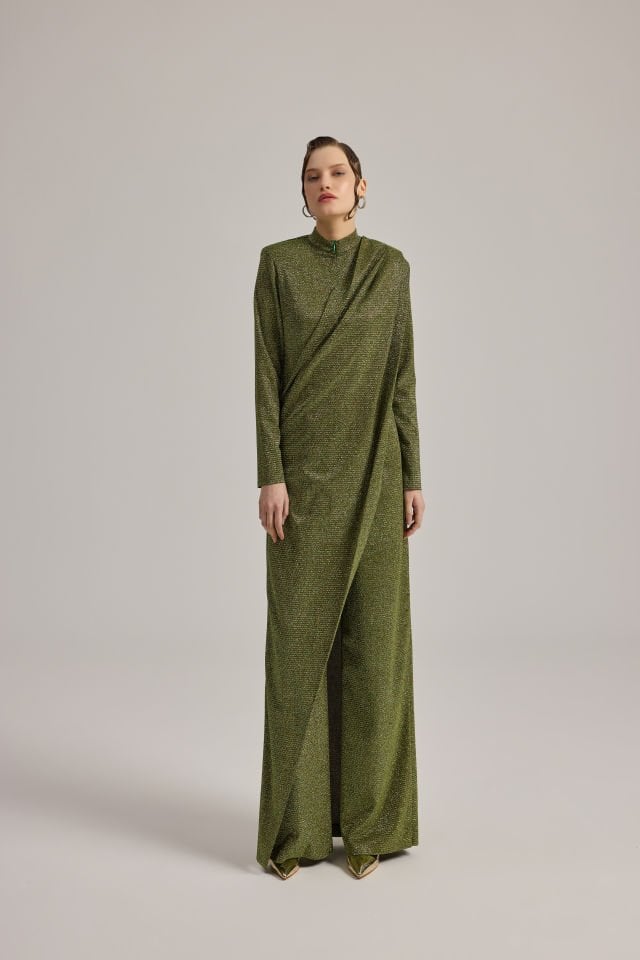 ÖN VE ARKA PELERİNLİ ABİYE TULUM