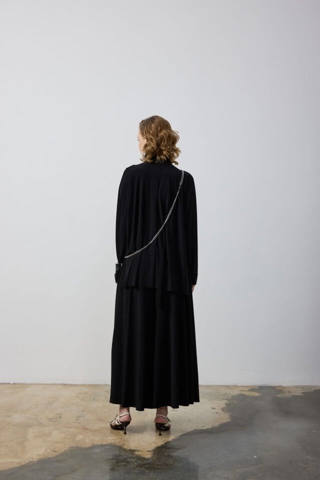 ANVELOP BLUZ PANTALON TAKIM L - SİYAH