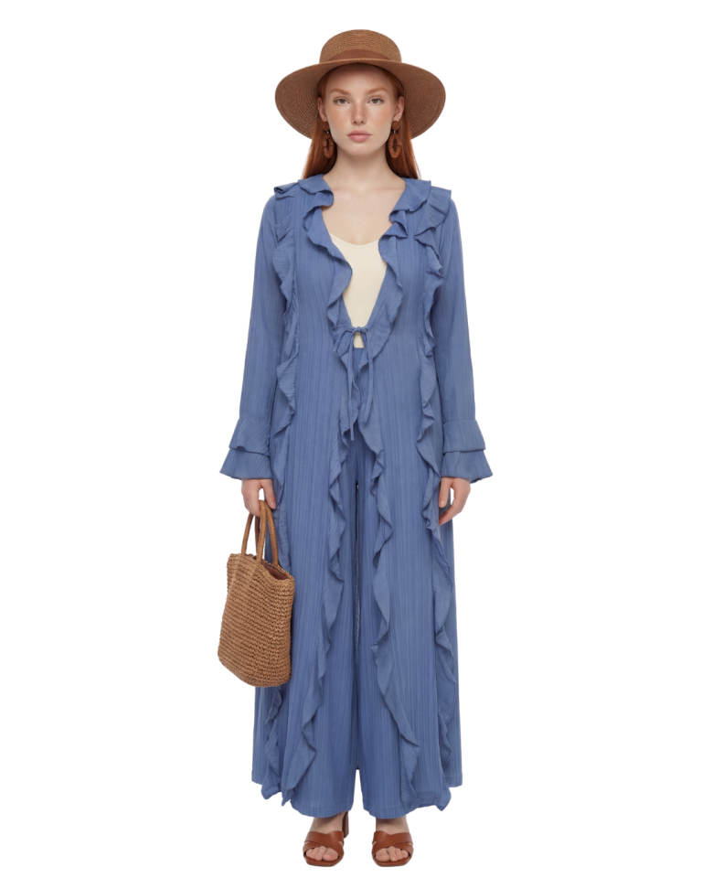 VOLANLI KAP PANTOLON TAKIM 44 - mavi