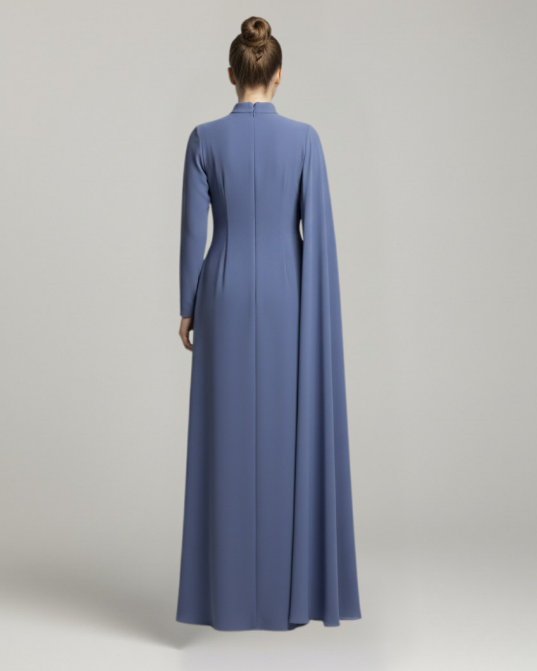 HÜRREM KOLLU KREP ELBİSE 25E016 46 - LAVANTA