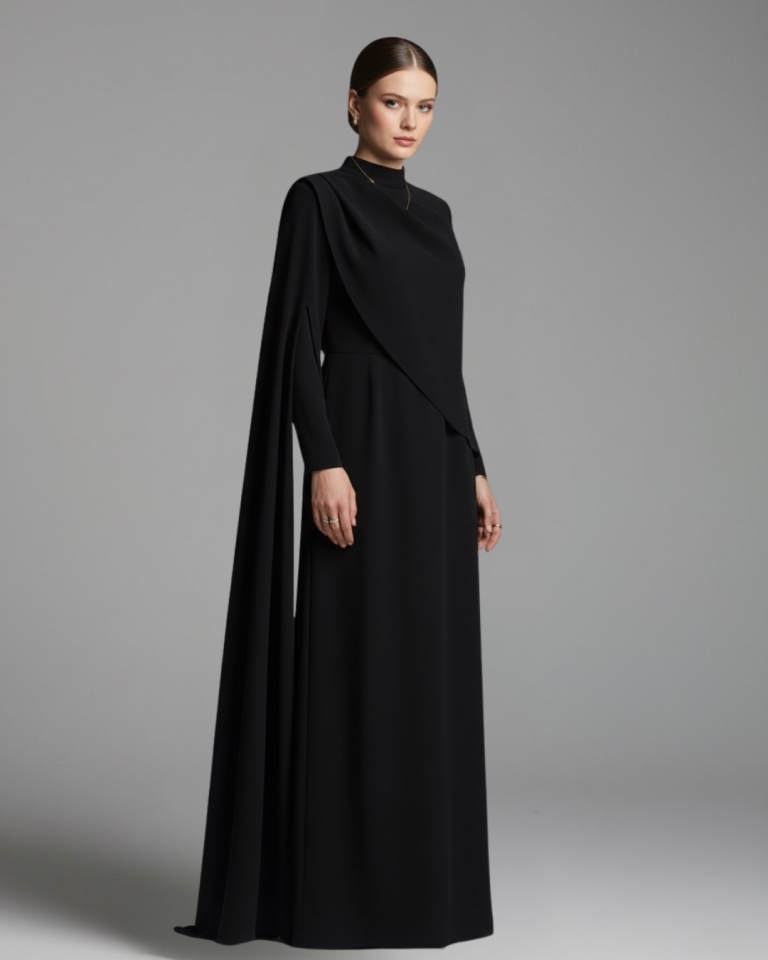 HÜRREM KOLLU KREP ELBİSE 25E016 46 - LAVANTA