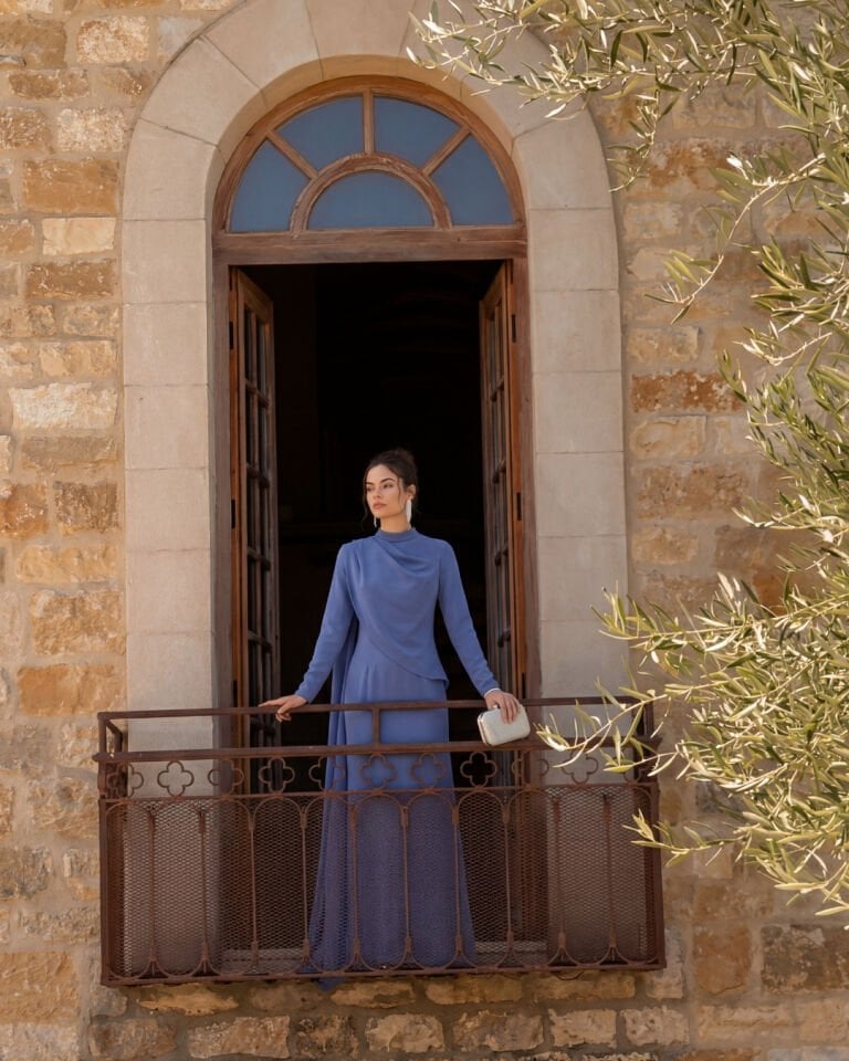 HÜRREM KOLLU KREP ELBİSE 25E016 46 - LAVANTA