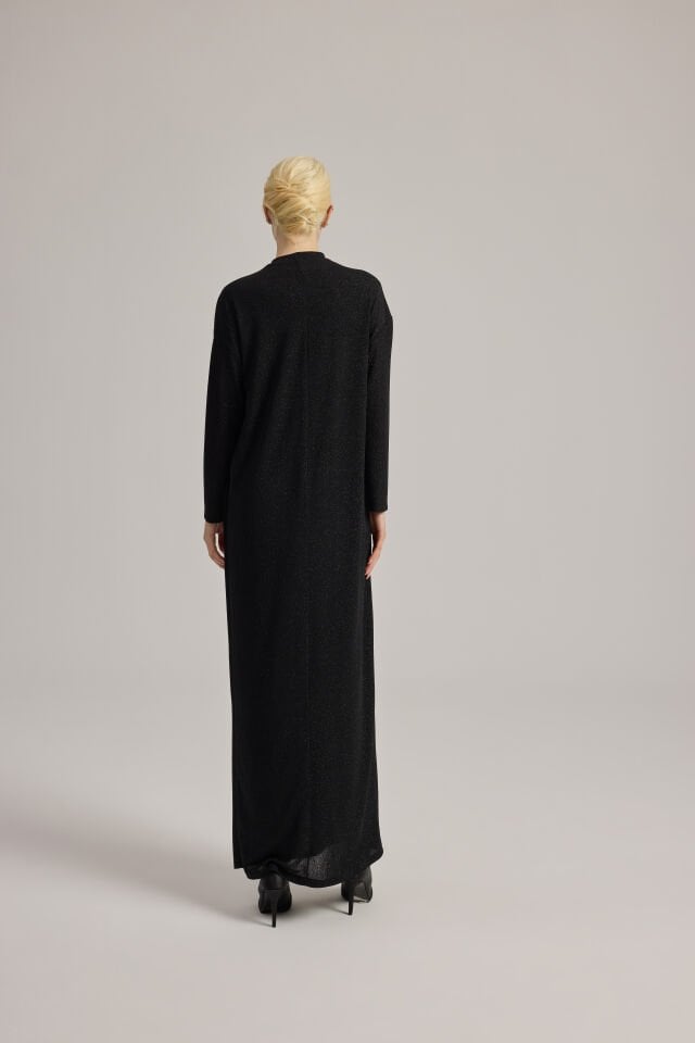 DÜŞÜK KOL ANVELOP GÖRÜNÜMLÜ ELBİSE