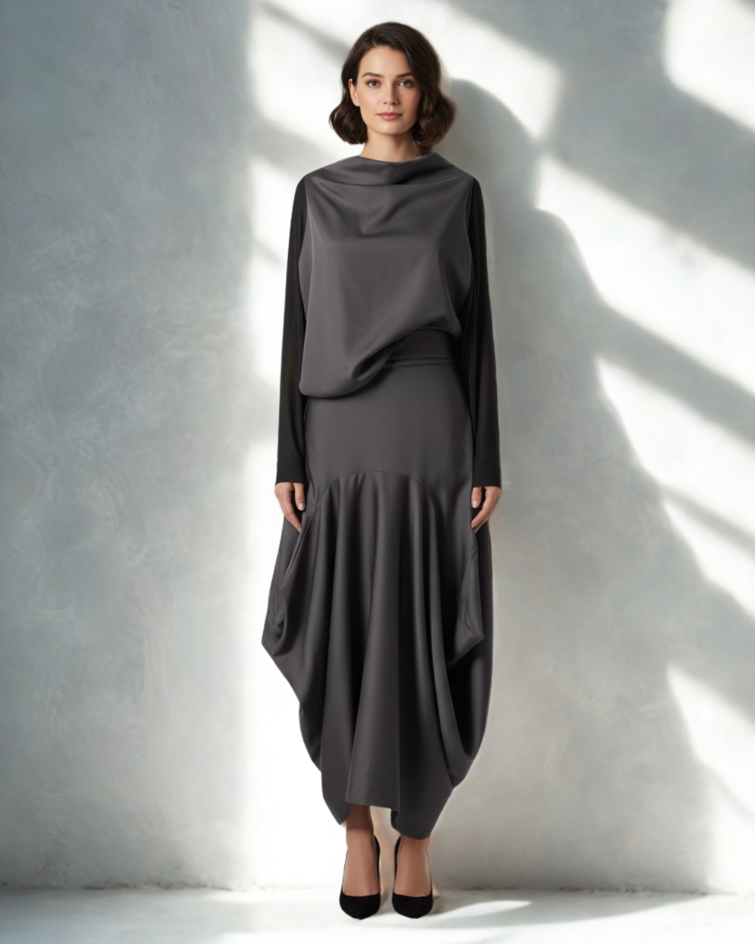 BOMBELİ ŞALVAR ETEK BLUZ TAKIM 44