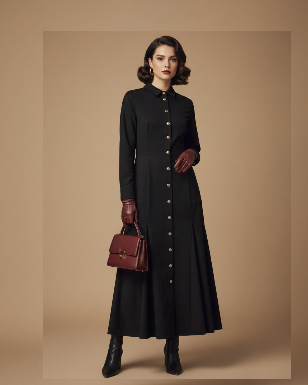 KAP GÖRÜNÜMLÜ EVAZE ELBİSE 44