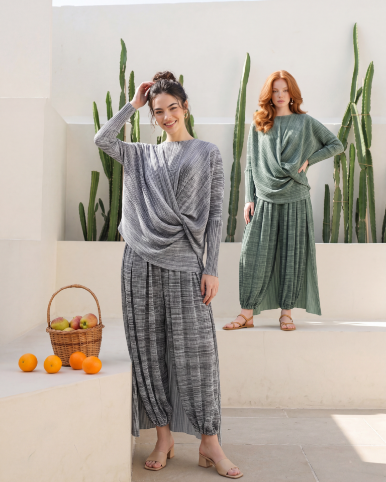 KAP VE ŞALVAR PANTOLON TAKIM 25TK81 ST - KAHVE ÇİZGİLİ