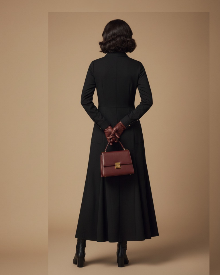 KAP GÖRÜNÜMLÜ EVAZE ELBİSE 44